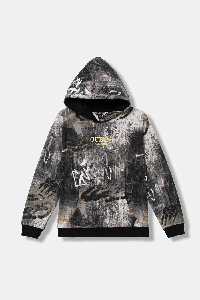 Παιδική βαμβακερή μπλούζα Guess βαμβάκι γκρί L6RQ00.KA6R4.PPY2