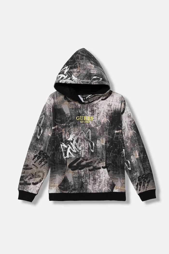 Παιδική βαμβακερή μπλούζα Guess βαμβάκι γκρί L6RQ00.KA6R4.PPY2