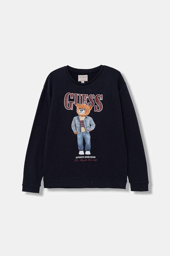 Guess gyerek melegítőfelső pamutból pamut sötétkék L6RQ05.KAD74.PPY2