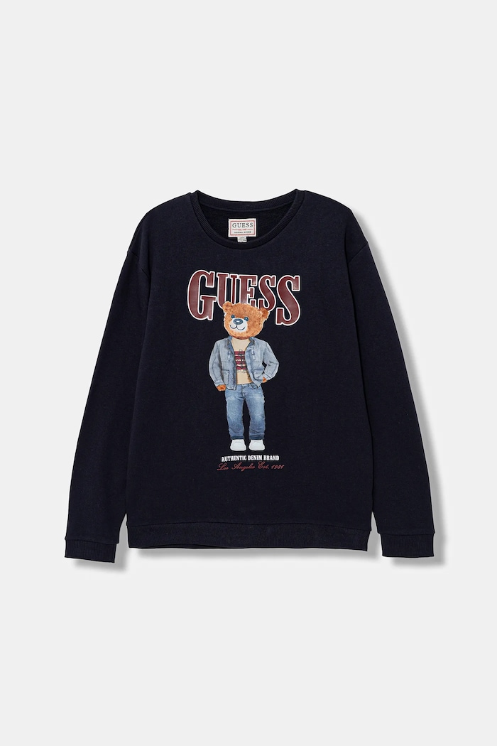Guess gyerek melegítőfelső pamutból pamut sötétkék L6RQ05.KAD74.PPY2