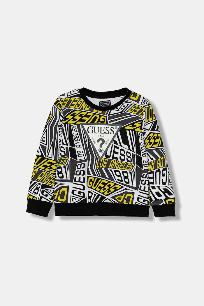 Guess gyerek melegítőfelső pamutból pamut fekete N6RQ00.KA6R4.PPY2