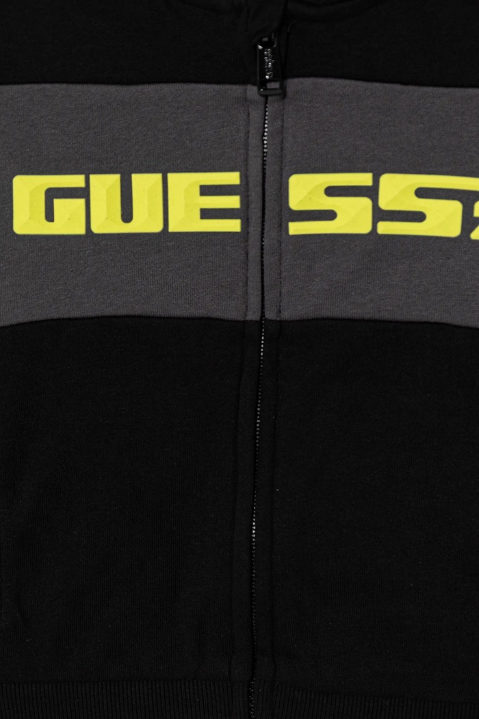 Αγορίστικα Παιδική βαμβακερή μπλούζα Guess N6RQ02.KA6R4.PPY2 μαύρο