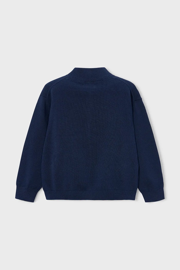 Mayoral cardigan din bumbac pentru copii 3382.5B.Mini.PPY2 bleumarin SS26
