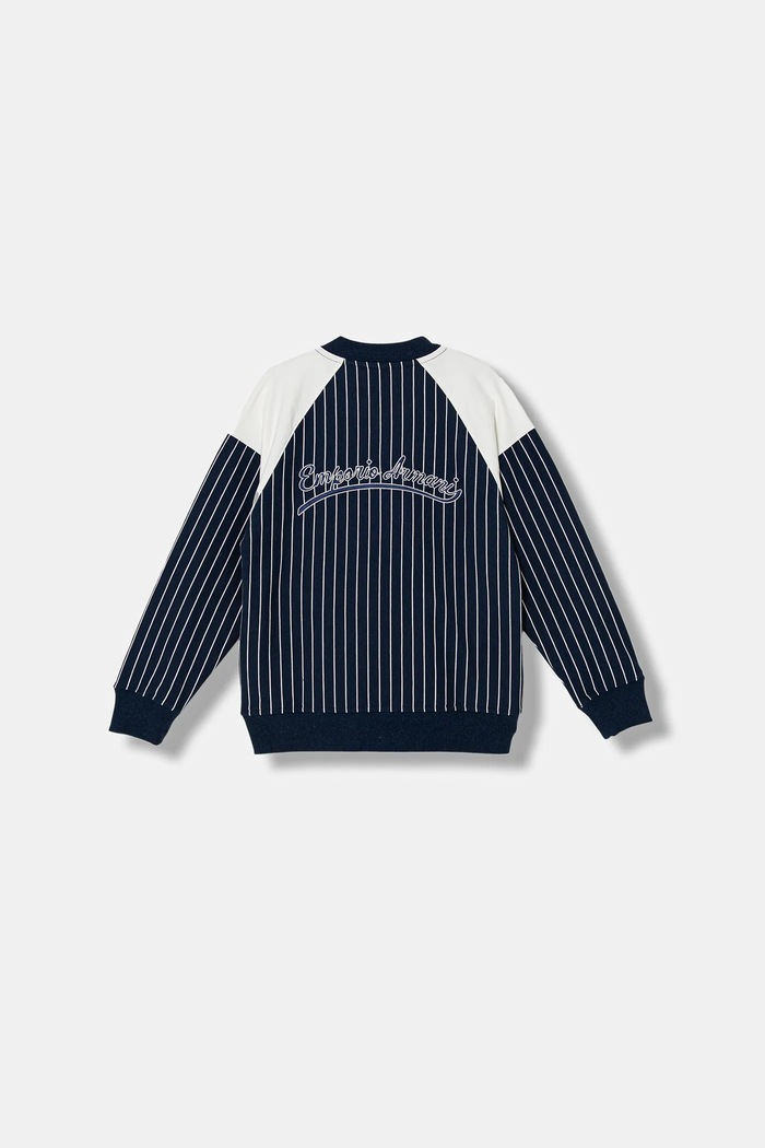 CHLAPEC Dětská bavlněná mikina Emporio Armani EB001002.AF21874 námořnická modř