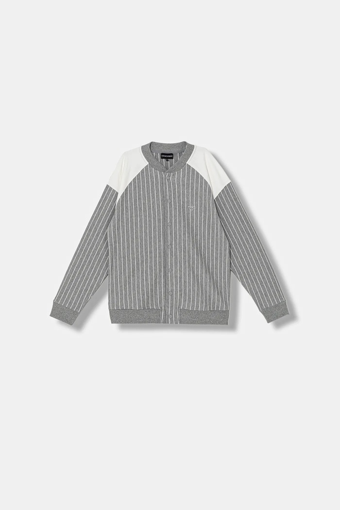Dětská bavlněná mikina Emporio Armani EB001002.AF21874 šedá SS26