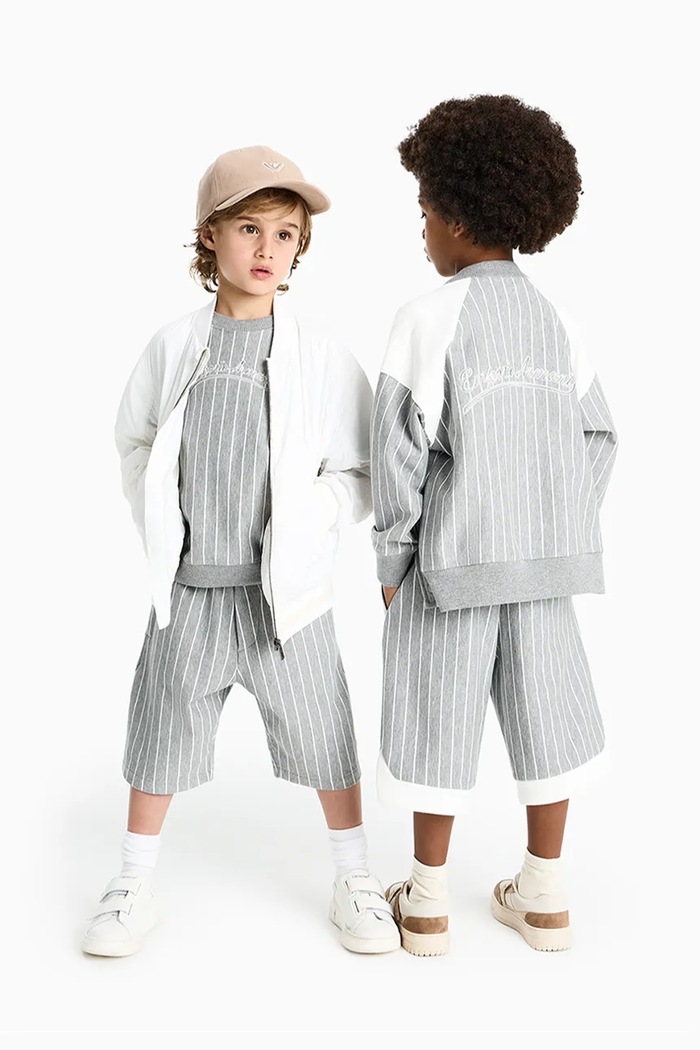 Dětská bavlněná mikina Emporio Armani EB001002.AF21874 šedá