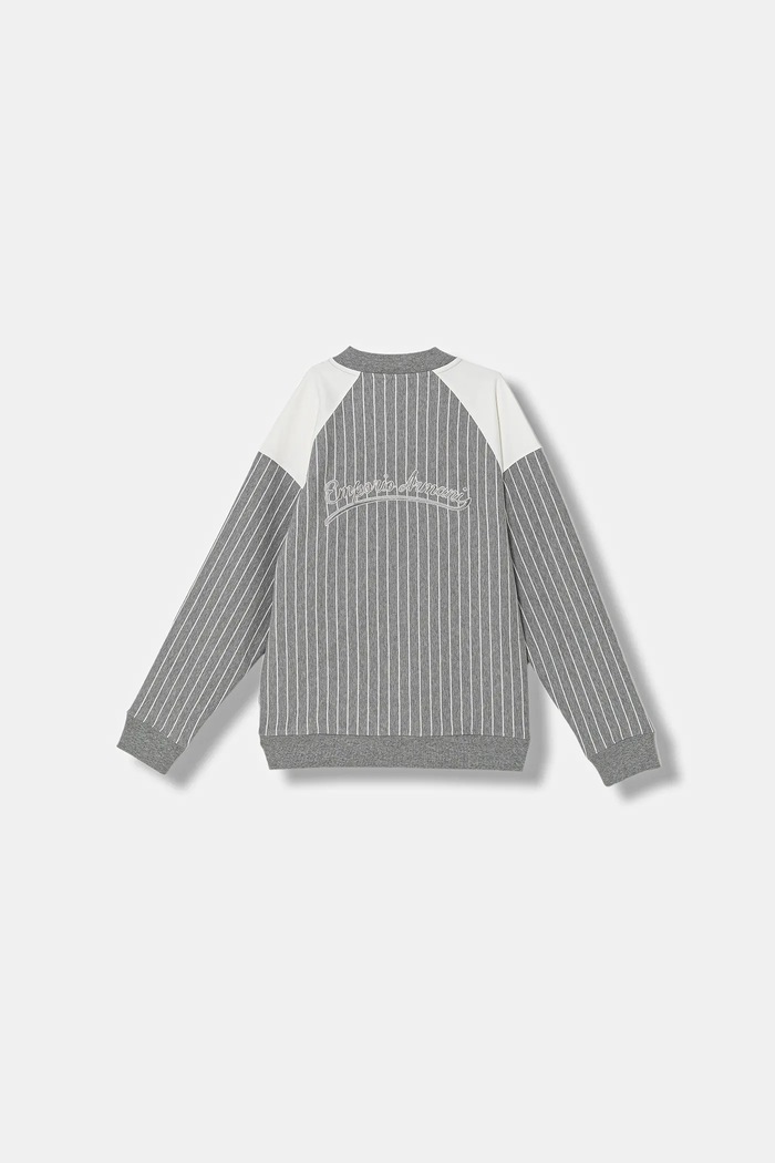 CHLAPEC Dětská bavlněná mikina Emporio Armani EB001002.AF21874 šedá