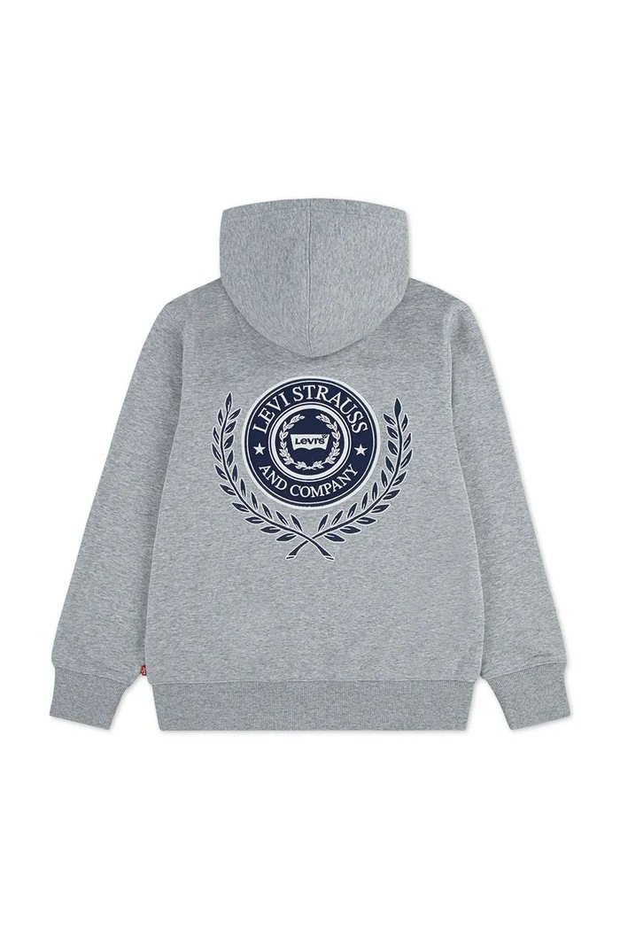 Chlapec Detská mikina Levi's MODERN CREST HOODIE 9EP587 sivá