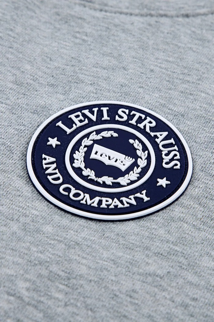 Detská mikina Levi's MODERN CREST HOODIE 9EP587 sivá