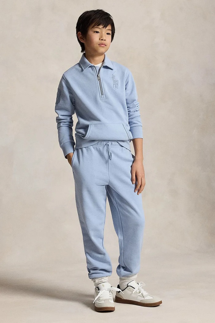 Polo Ralph Lauren mikina detská s bavlnou modrá 323A12288001