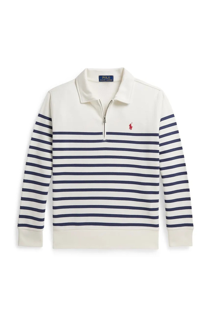 Detská mikina Polo Ralph Lauren bez kapucne biela 323A12299001