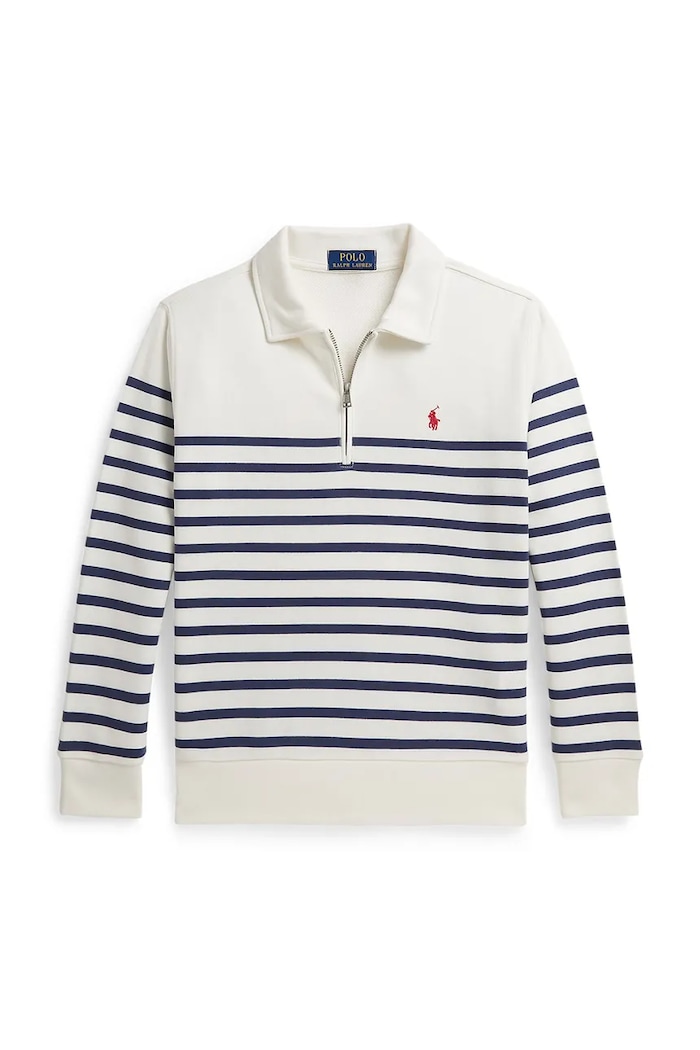 Detská mikina Polo Ralph Lauren bez kapucne biela 323A12299001
