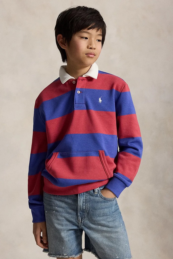 Detská mikina Polo Ralph Lauren bez kapucne červená 323A12427001