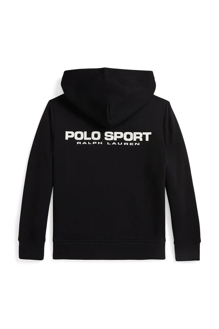 Polo Ralph Lauren detská bavlnená mikina s kapucňou 323P02697003 čierna SS26