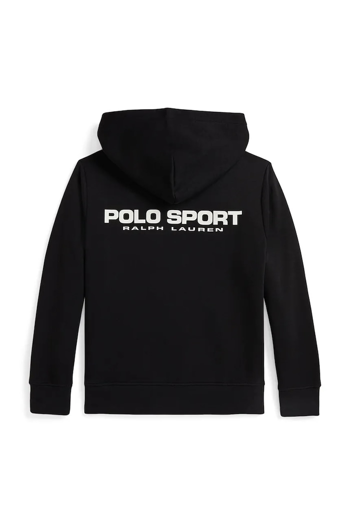 Polo Ralph Lauren detská bavlnená mikina s kapucňou 323P02697003 čierna SS26