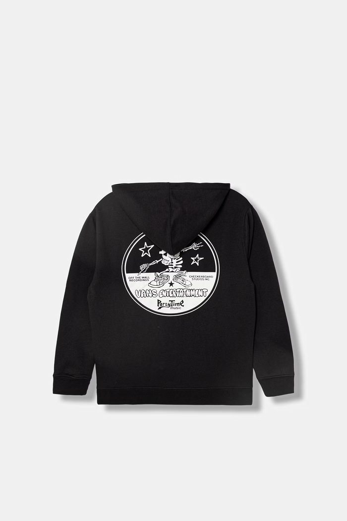 Vans Μπλούζα με κουκούλα και κουμπιά παιδική μαύρο VN000VXABLK1