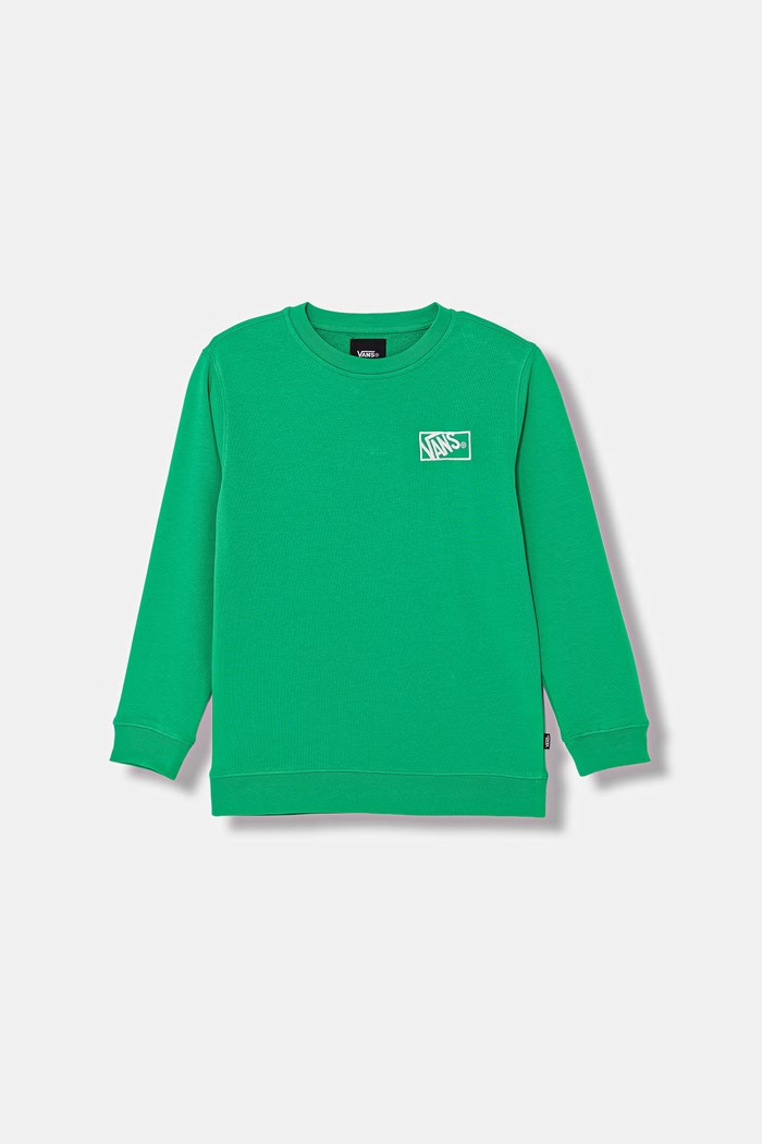 Detská mikina Vans bez kapucne zelená VN000W08FLX1