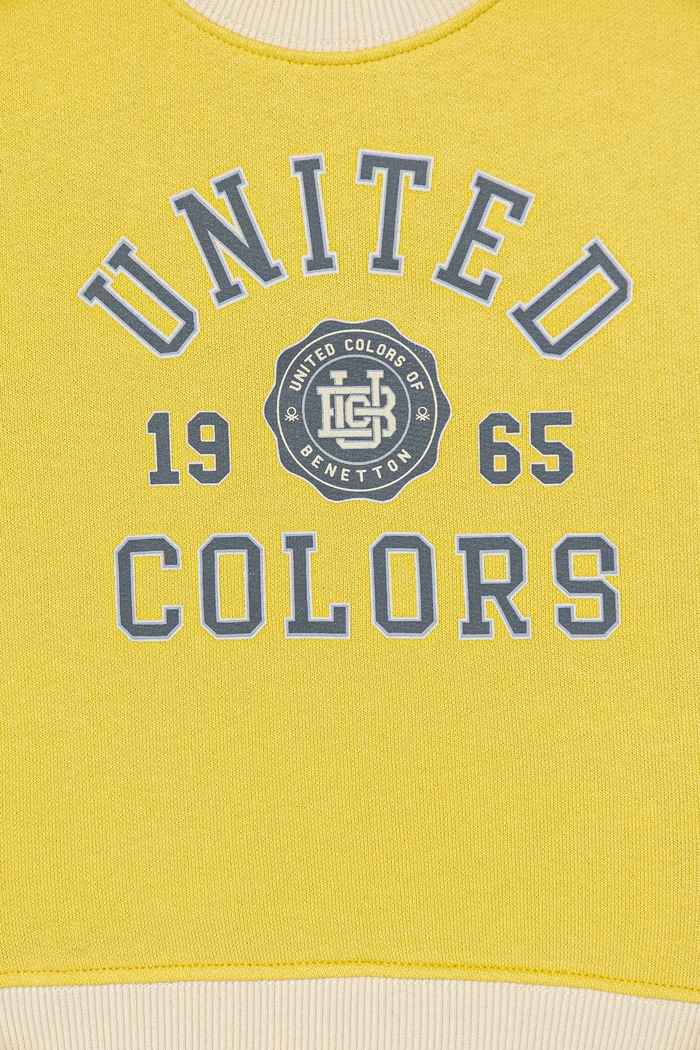 Αγορίστικα Παιδική βαμβακερή μπλούζα United Colors of Benetton 3J70G10LJ.P.Stagionale κίτρινο