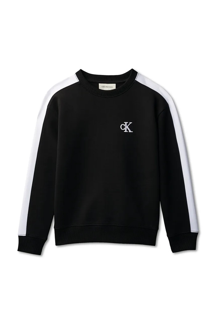 Calvin Klein Jeans bluza dziecięca z bawełną LVCKSJB01B.128.176.PPY2 czarny SS26