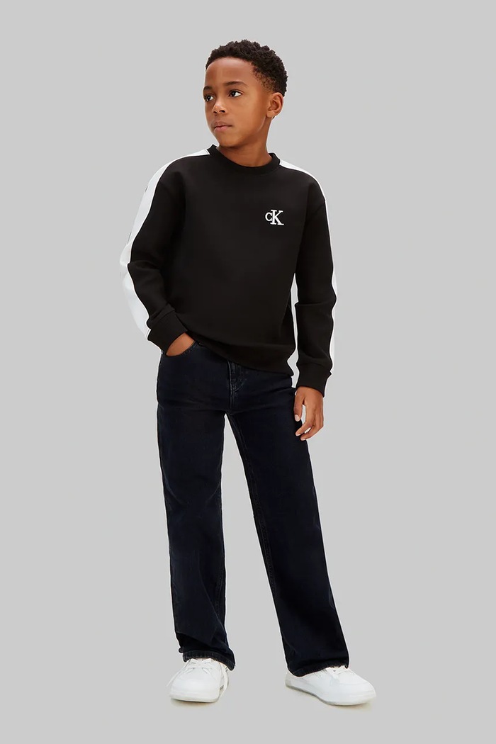 Chłopiec Calvin Klein Jeans bluza dziecięca z bawełną LVCKSJB01B.128.176.PPY2 czarny