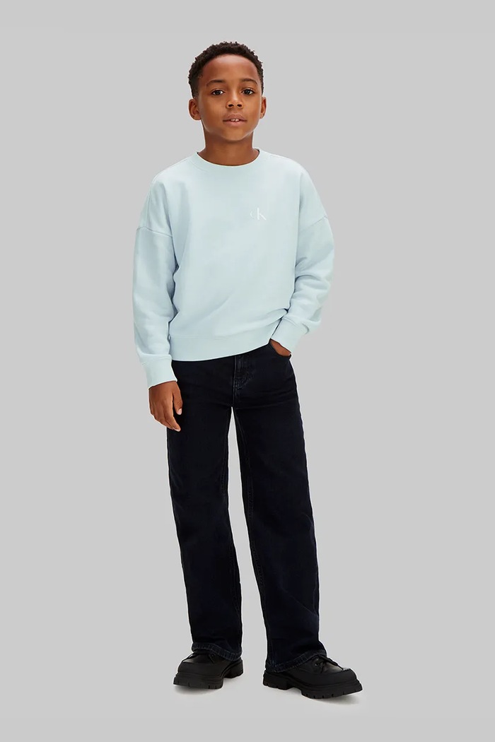 Calvin Klein Jeans hanorac pentru copii, cu bumbac albastru LVCKSJB03B.128.176.PPY2