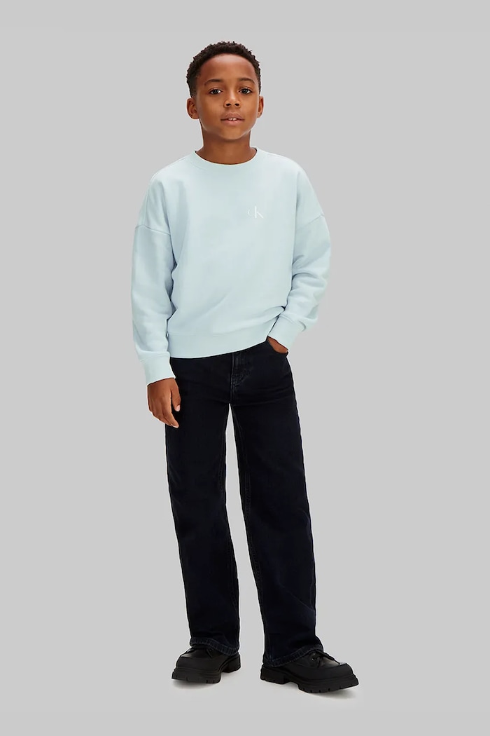Calvin Klein Jeans hanorac pentru copii, cu bumbac albastru LVCKSJB03B.128.176.PPY2