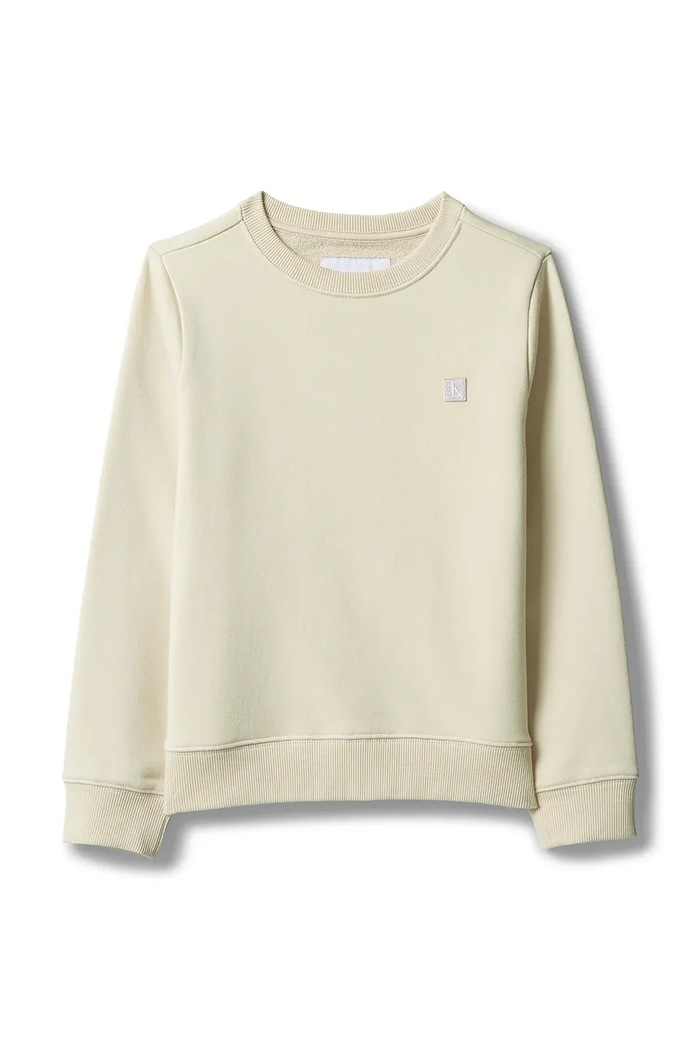 Calvin Klein Jeans hanorac pentru copii, cu bumbac LV1CKSJB33.128.176.PPY2 bej SS26