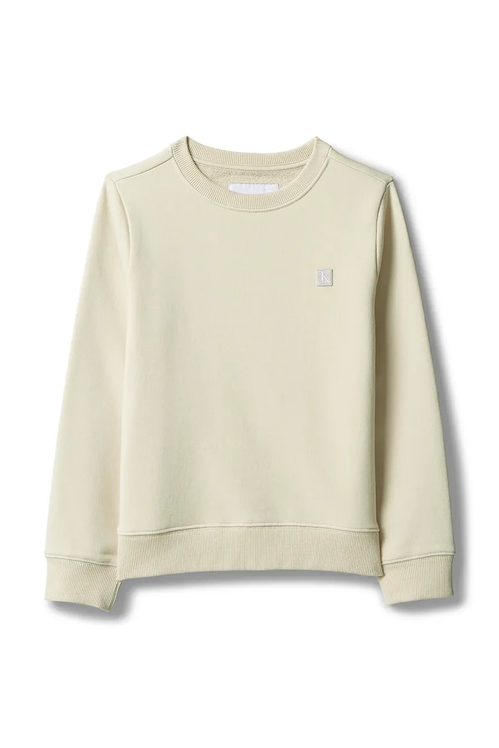 Calvin Klein Jeans hanorac pentru copii, cu bumbac LV1CKSJB33.128.176.PPY2 bej SS26