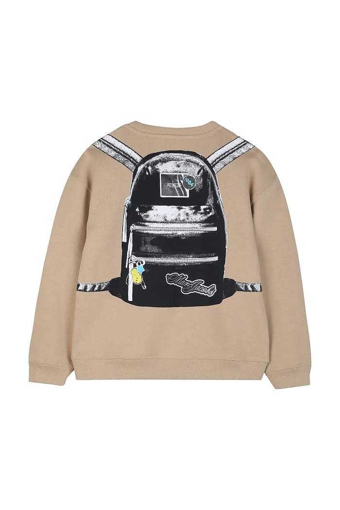 Detská bavlnená mikina Marc Jacobs W60798.86.108 béžová SS26