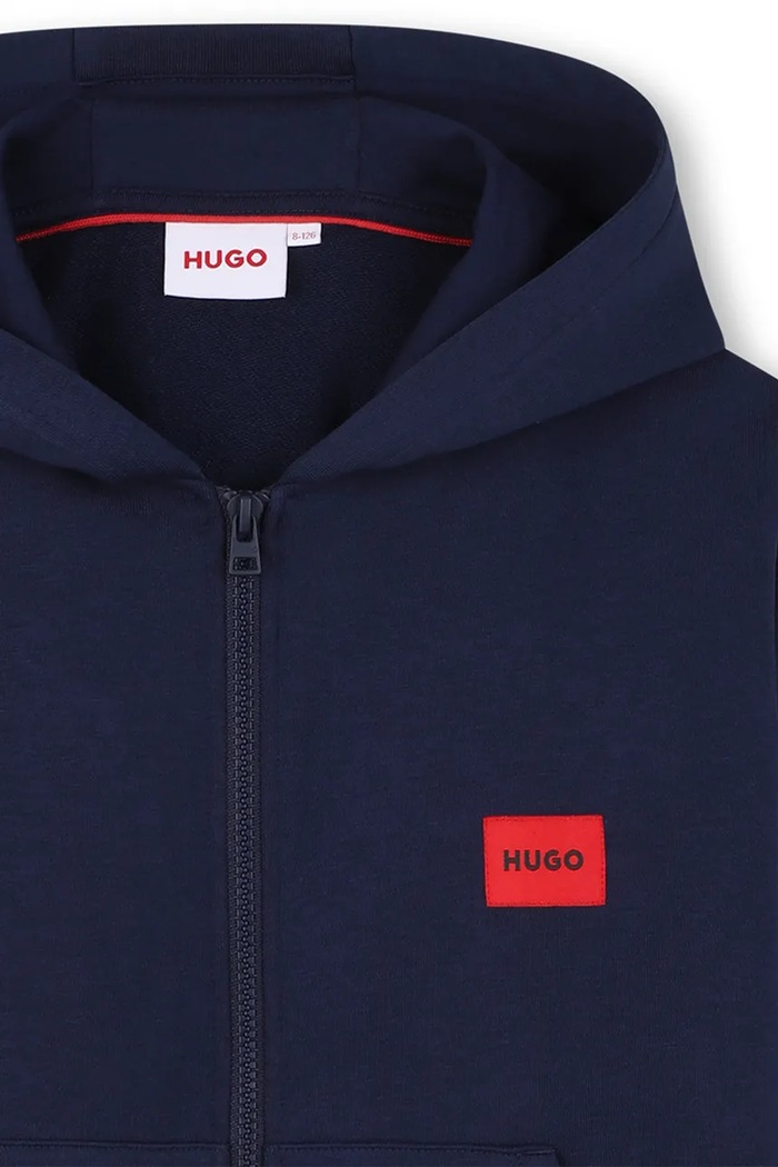 Chlapec Detská mikina HUGO G01181.102.108 tmavomodrá