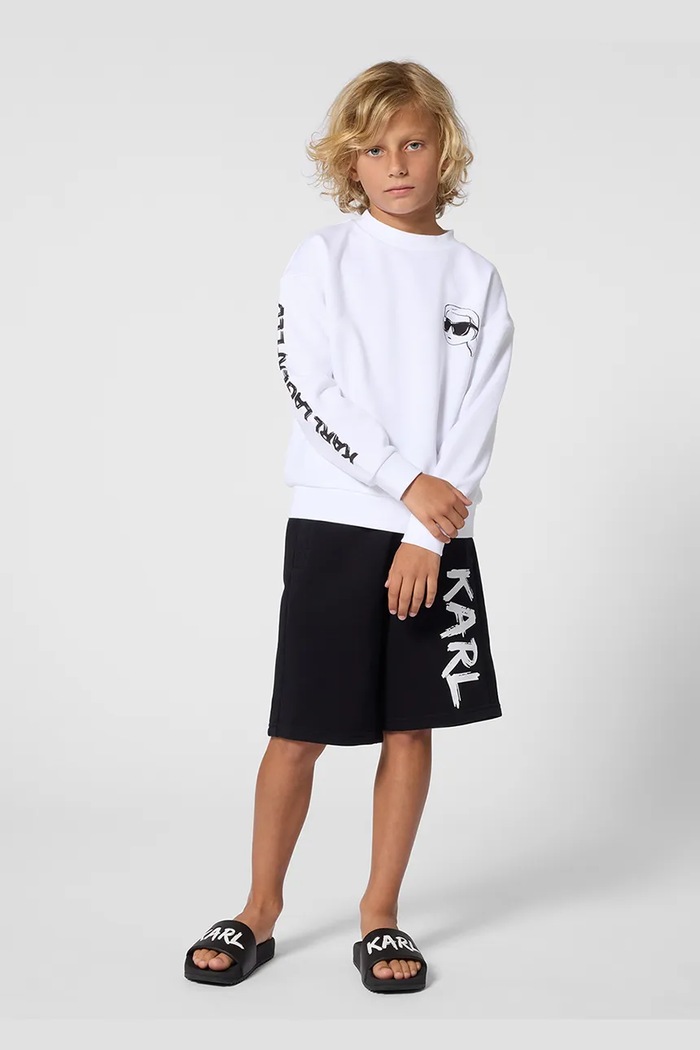 Detská mikina Karl Lagerfeld bez kapucne biela Z31088.114.150