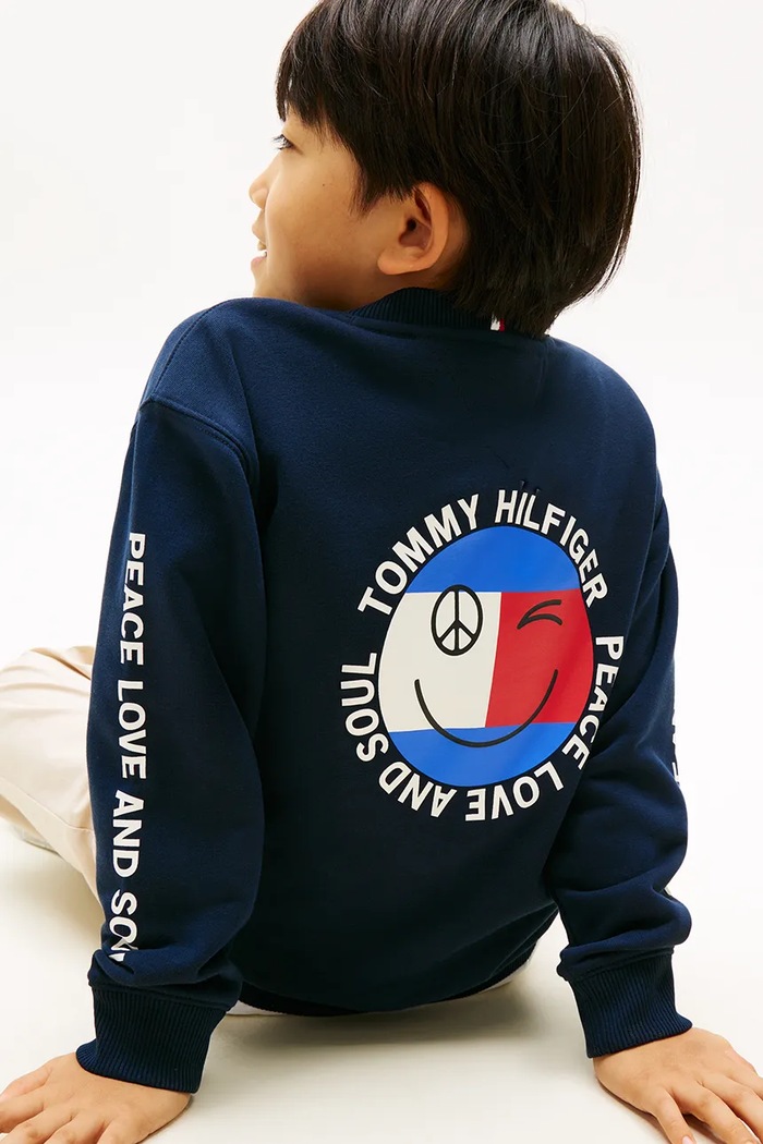 Tommy Hilfiger mikina detská s bavlnou KB0KB10258.128.176.PPY2 tmavomodrá