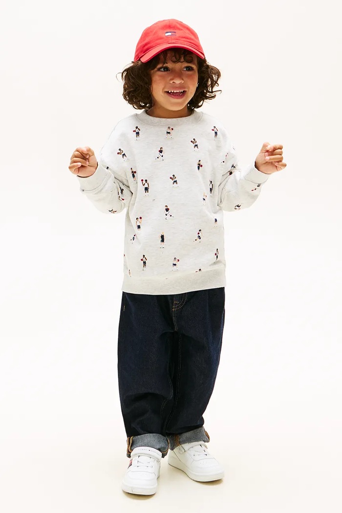 Băieți Tommy Hilfiger hanorac pentru copii, din bumbac KB0KB10314.92.116.PPY2 gri