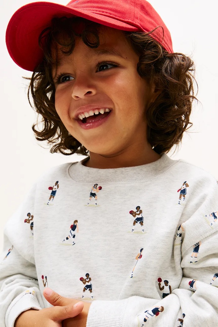 Tommy Hilfiger hanorac pentru copii, din bumbac KB0KB10314.92.116.PPY2 gri