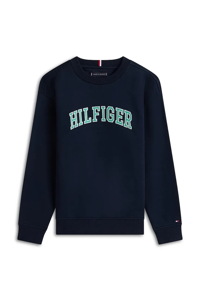 Tommy Hilfiger hanorac pentru copii, din bumbac KB0KB10404.128.176.PPY2 bleumarin SS26