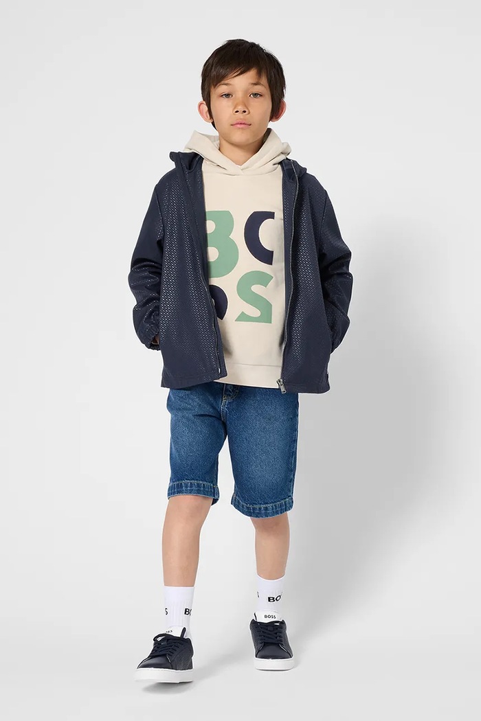 BOSS bluza dziecięca z kapturem beżowy J52972.162.174