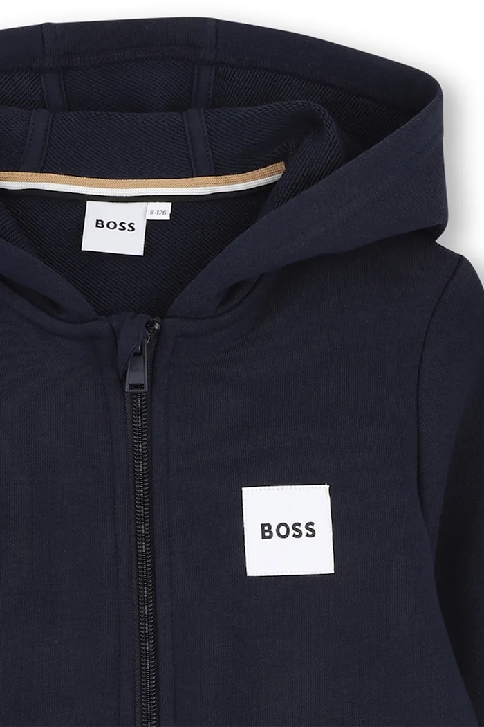 Băieți BOSS hanorac pentru copii cu bumbac J52945.162.174 bleumarin