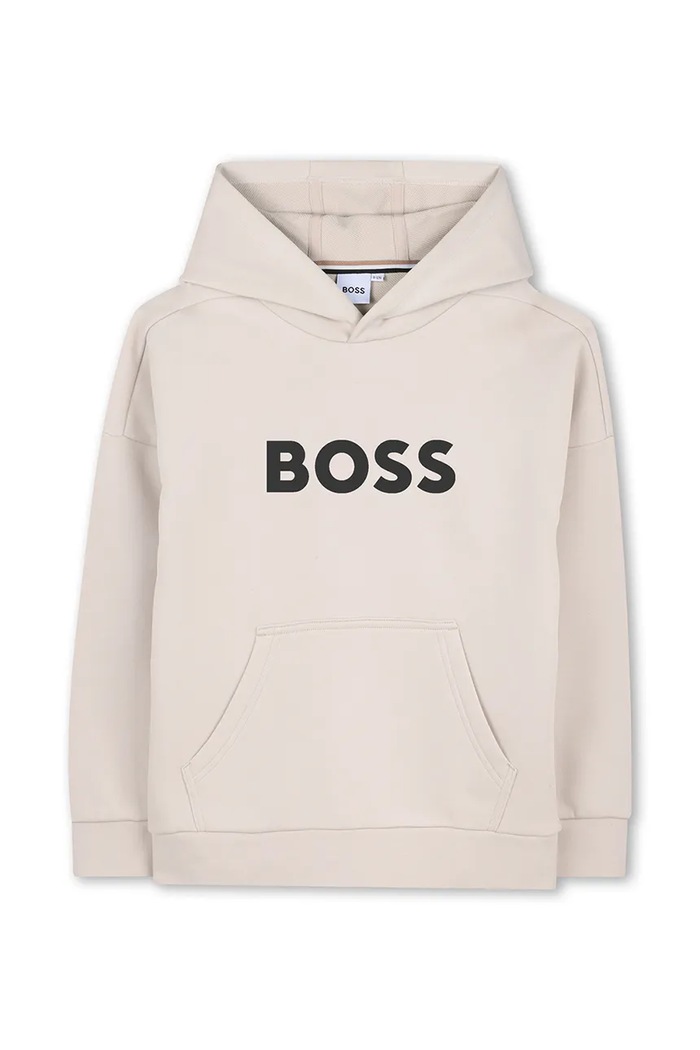 Detská mikina BOSS J52969.162.174 béžová SS26