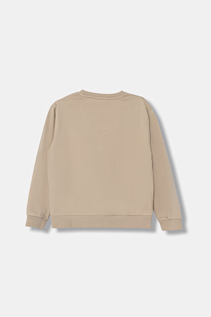 Detská bavlnená mikina Guess L6GQ02.KA6R4.PPY2.M béžová SS26