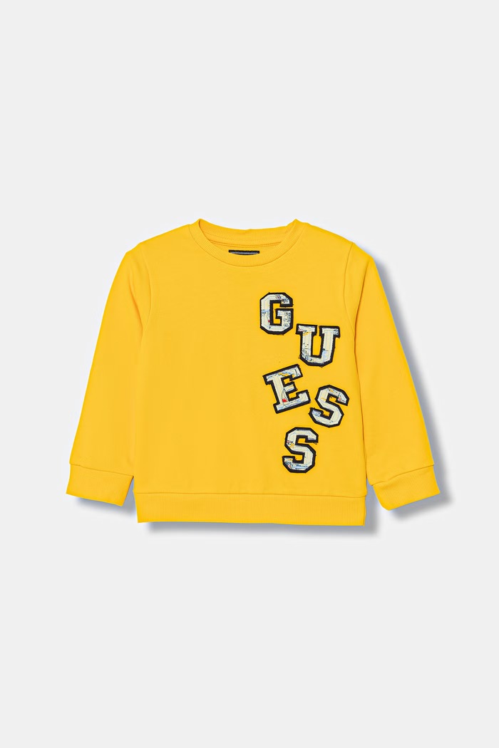 Detská bavlnená mikina Guess bavlna oranžová N6GQ02.KA6R4.PPY2.M