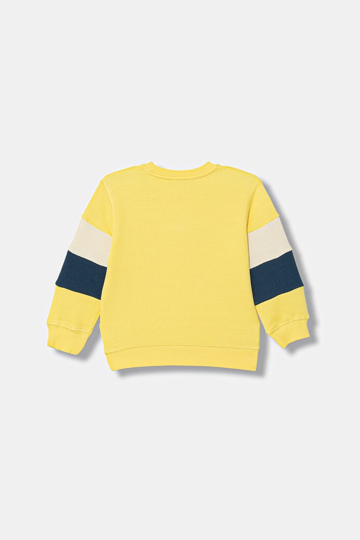 Detská bavlnená mikina United Colors of Benetton 30DSG10LY.P.Stagionale žltá SS26