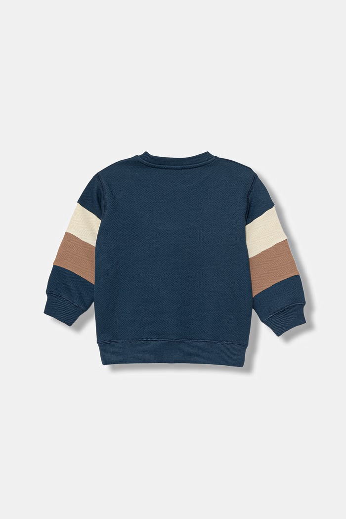 Detská bavlnená mikina United Colors of Benetton 30DSG10LY.P.Stagionale tmavomodrá SS26