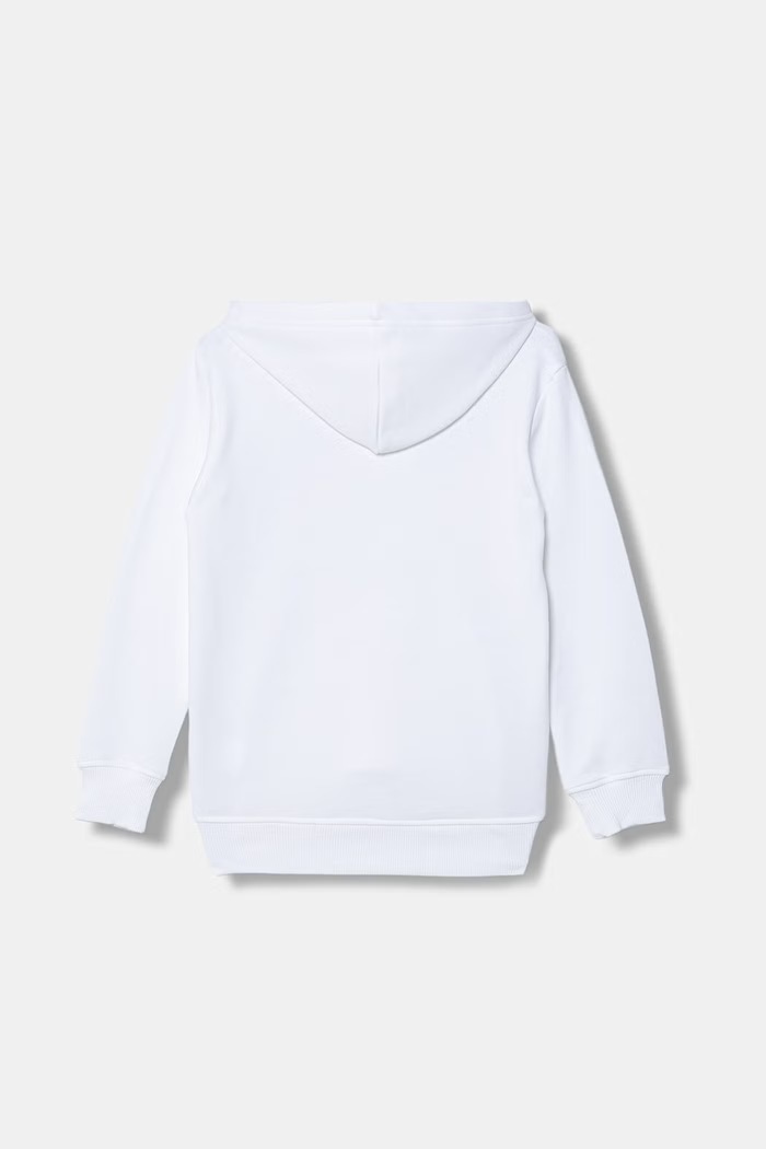 United Colors of Benetton bluza z kapturem dziecięca bawełniana 3J68C205K.G.Stagionale biały SS26