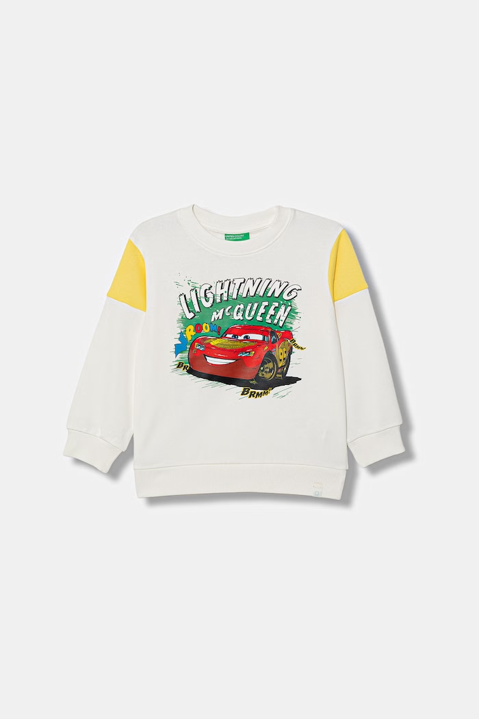 United Colors of Benetton detská bavlnená mikina béžová 3J70G10LW.P.Stagionale