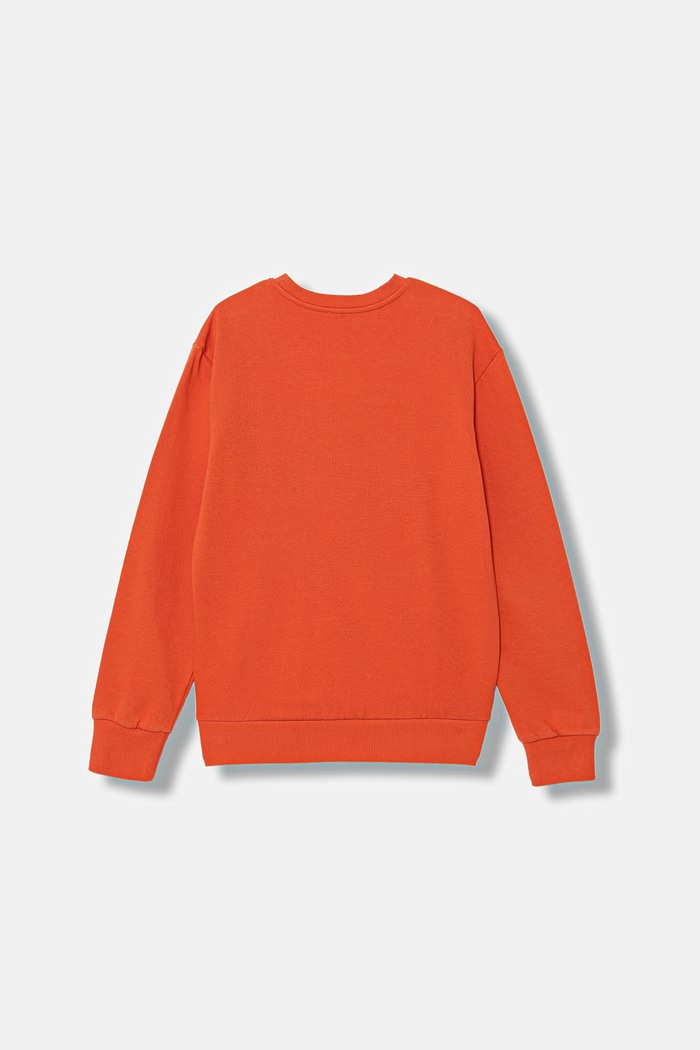 United Colors of Benetton detská bavlnená mikina 3NBMC10SB.G.Stagionale oranžová SS26