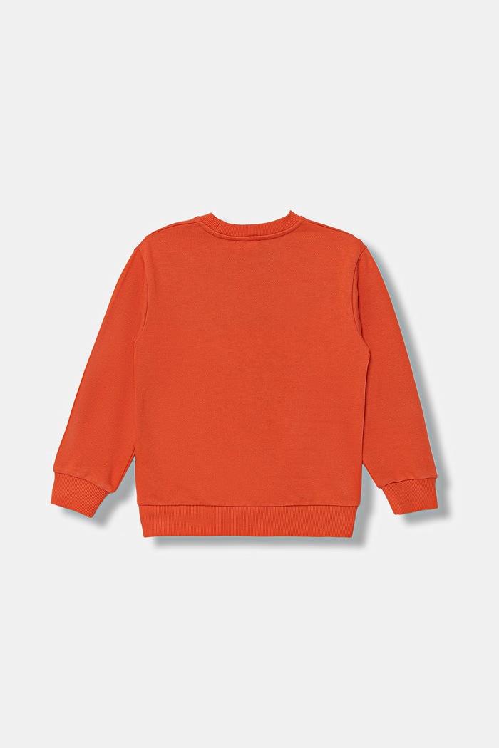 Detská bavlnená mikina United Colors of Benetton 3NBMG10M9.P.Stagionale oranžová SS26
