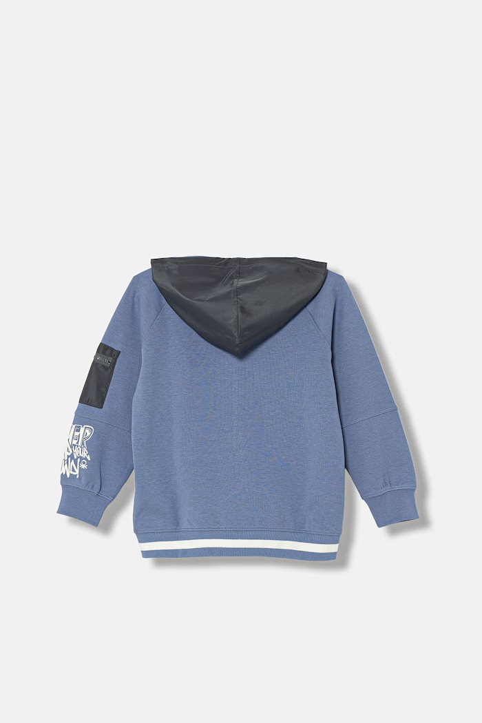 United Colors of Benetton hanorac pentru copii, cu amestec de bumbac 35JVC506A.G.Stagionale albastru SS26