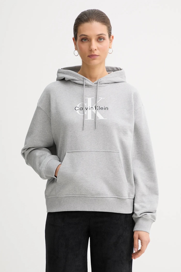 Calvin Klein Jeans felső sima szürke LV047E221G