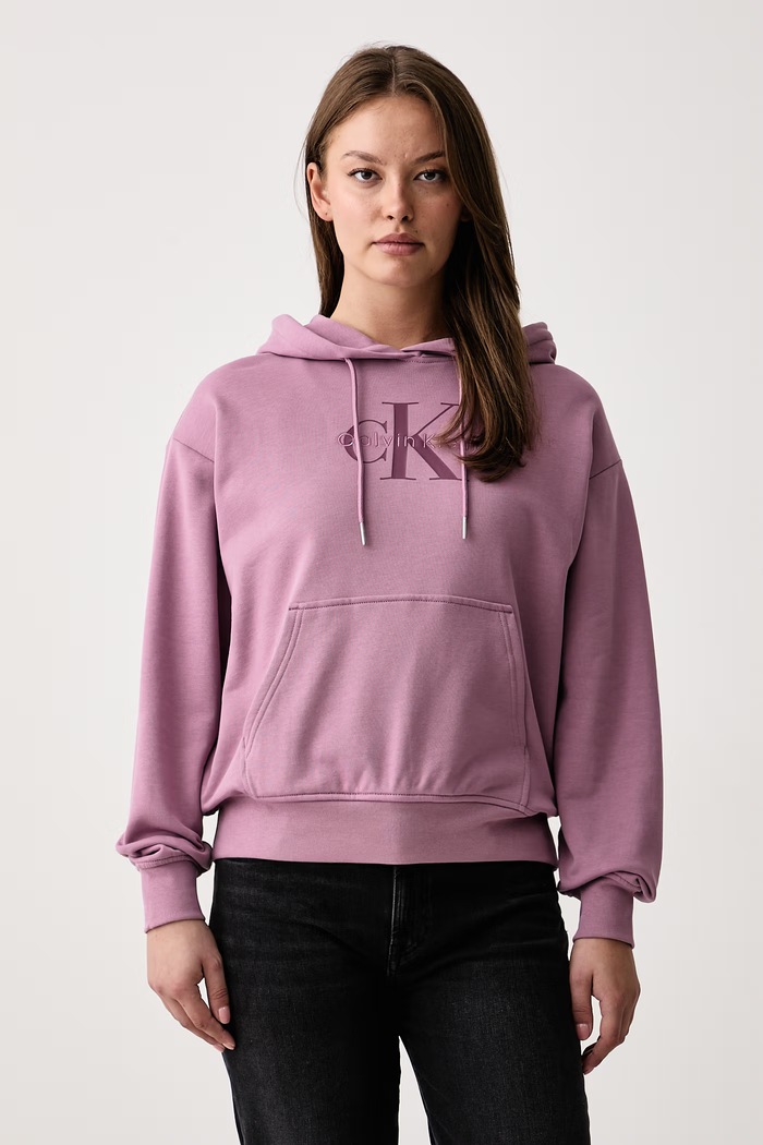 Calvin Klein Jeans Mikina s kapucňou dámska s bavlnou ružová LV047E221G