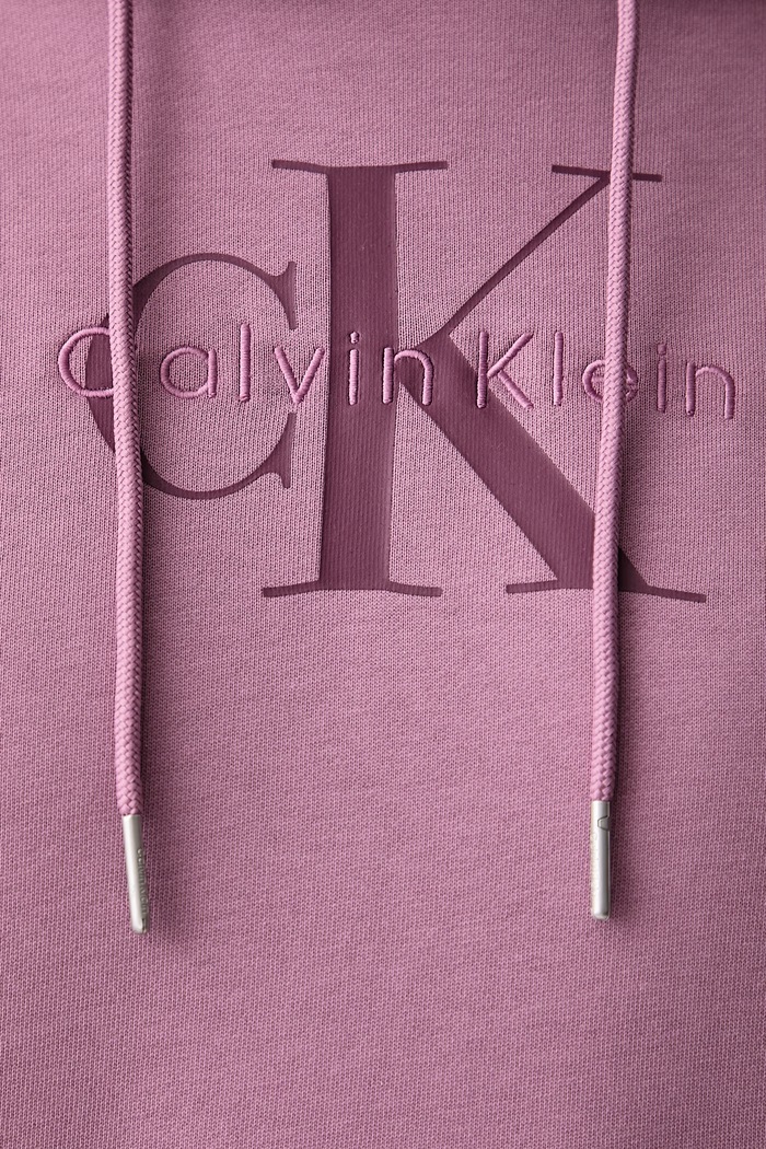 Mikina s kapucňou dámska s bavlnou Calvin Klein Jeans ružová LV047E221G
